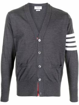 Thom Browne: Кардиган  4-Bar с v-образным вырезом