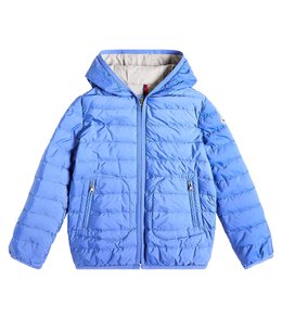 Moncler Enfant: Синий пуховик 