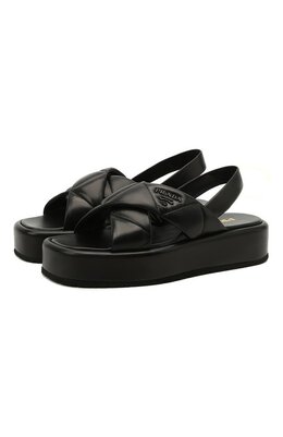 Prada: Чёрные сандалии 