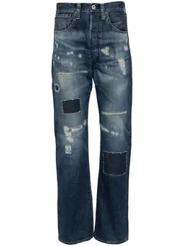 Junya Watanabe MAN: Голубые джинсы 