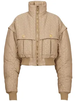 Balmain: Бежевая куртка 