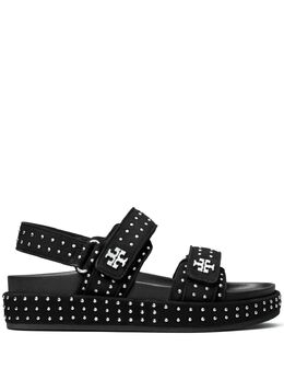 Tory Burch: Чёрные сандалии  Kira
