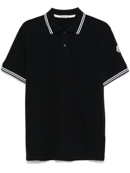 Moncler: Синее поло 