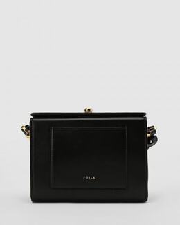 FURLA: Чёрная сумка 
