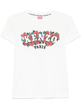 Kenzo: Белая футболка 