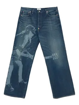 Junya Watanabe MAN: Голубые джинсы 