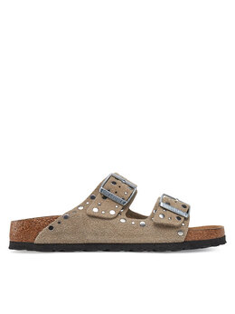 Birkenstock: Коричневые шлёпанцы 