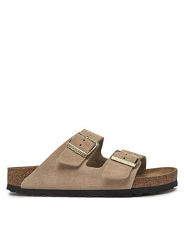Birkenstock: Бежевые шлёпанцы 