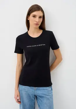 United Colors of Benetton: Чёрная футболка 