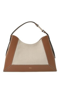 Furla: Бежевая сумка 